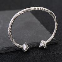 Brass Cuff Bangle with Zinc Alloy fashion jewelry & for woman & with rhinestone nickel lead & cadmium free 65mm Sold By PC