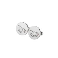 Stainless Steel Stud Earrings Vacuum Plating fashion jewelry & for woman original color 13mm Sold By Pair