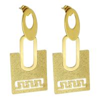 Stainless Steel Drop Earring 316 Stainless Steel Vacuum Plating fashion jewelry & for woman golden Sold By Lot