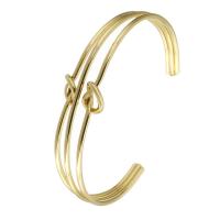 316 Stainless Steel Cuff Bangle Vacuum Plating fashion jewelry & for woman gold 6mm Inner Approx 68mm Sold By Lot