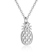 Titanium Steel Necklace, Pineapple, Vacuum Ion Plating, Unisex & hollow, more colors for choice, 9x21mm, Length:Approx 40 cm, 10PCs/Bag, Sold By Bag