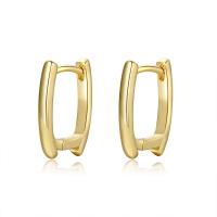 Brass Huggie Hoop Earring, gold color plated, for woman, golden, nickel, lead & cadmium free, 12x15mm, Sold By Pair