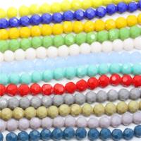 Round Crystal Beads, plated, DIY & different size for choice & faceted, more colors for choice, Sold Per Approx 14.96 Inch Strand
