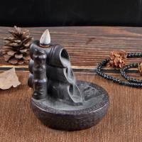 Backflow Incense Burner, Porcelain, handmade, for home and office & durable, more colors for choice, 110x95x85mm, Sold By PC