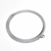 Titanium Steel Necklace, polished, fashion jewelry & different length for choice & for man, original color, 2.40mm, Sold By Strand