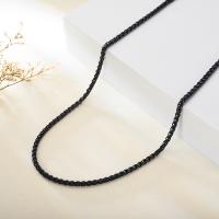 Edelstahl Schmuck Halskette, 304 Edelstahl, Modeschmuck & für den Menschen, keine, 3mm, verkauft per ca. 23.62 ZollInch Strang