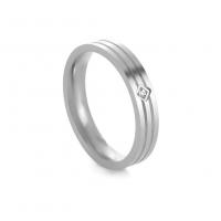 Titantium Steel finger ring, Titan Stål, Unisex & olika storlek för val & med strass, fler färger för val, 4x2mm, Säljs av PC