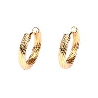 Messing Huggie Hoop Earring, gold plated, mode sieraden & voor vrouw, 3x20mm, Verkocht door pair