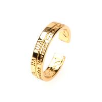 Латунь Манжеты палец кольцо, плакирован золотом, Регулируемый & Женский, продается PC