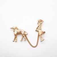 Zinc Alloy Brooches Character gold color plated for woman & matte nickel lead & cadmium free 40mm Sold By Lot
