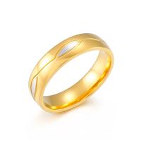 Edelstahl Ringe, 304 Edelstahl, Modeschmuck & verschiedene Größen vorhanden & für den Menschen, goldfarben, 5mm, verkauft von PC