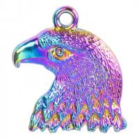 Tibetan Style Animal Pendants, Eagle, colorful plated, Unisex & different styles for choice, more colors for choice, nickel, lead & cadmium free, 20x22mm, Length:Approx 50 cm, Sold By PC