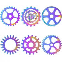 Zinc Alloy Pendants Gear Wheel colorful plated Unisex nickel lead & cadmium free Length Approx 50 cm Sold By PC