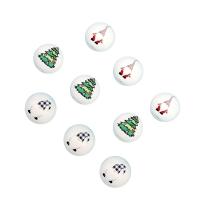 Schima Superba Beads, Round, printing, DIY & Christian Jewelry & different designs for choice, more colors for choice, nickel, lead & cadmium free, 16mm, Sold By PC