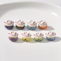 Porcelain Jewelry Beads, stoving varnish, DIY, more colors for choice, 14x14mm, Hole:Approx 2.2mm, Sold By PC