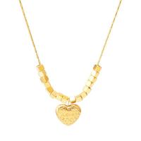 Titanstahl Halskette, mit Verlängerungskettchen von 5cm, Einstellbar & Modeschmuck & verschiedene Stile für Wahl & für Frau, goldfarben, Länge ca. 41 cm, verkauft von PC