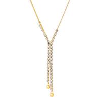 Titanstahl Halskette, mit Verlängerungskettchen von 5cm, rund, Einstellbar & Modeschmuck & Micro pave Zirkonia & für Frau, goldfarben, 5mm, Länge ca. 40 cm, verkauft von PC