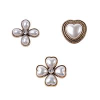Zinc Alloy Costume Accessories with Plastic Pearl rack plating DIY & with rhinestone nickel lead & cadmium free Sold By PC