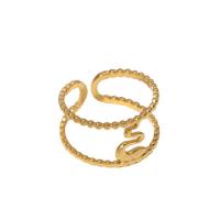 Titan Stål Cuff finger ring, Snake, mode smycken & olika storlek för val & för kvinna & ihålig, fler färger för val, Säljs av PC