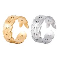 Titanium Čelik Finger Ring, List, modni nakit & različite veličine za izbor & za žene, više boja za izbor, Prodano By PC