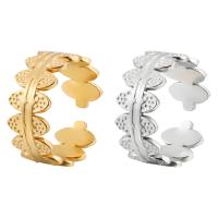 Titan Stål Cuff finger ring, mode smycken & olika storlek för val & för kvinna, fler färger för val, Säljs av PC