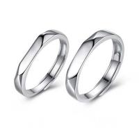 Solidny srebrny pierścień, 925 Srebro, Platerowane platyną, Regulowane & różne wzory do wyboru, sprzedane przez PC