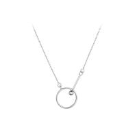 925 Sterling Silver Necklaces, platinum plated, fashion jewelry & for woman, 445mm, Sold By PC