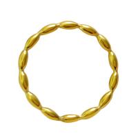 Ring Finger Titantium stali, Platerowane prawdziwym złotem, biżuteria moda & dla kobiety, sprzedane przez PC
