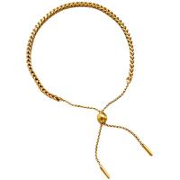Bracelet d'acier titane, Placage de couleur d'or, Réglable & bijoux de mode & pour femme, Vendu par PC