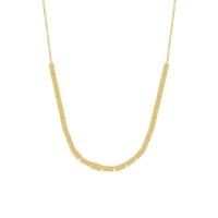 Титановые стали ожерелье, титан, плакированный настоящим золотом, ювелирные изделия моды & Женский, 465mm, продается PC