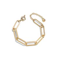 Bracelet en alliage de zinc, Placage de couleur d'or, styles différents pour le choix & pour femme, Vendu par PC