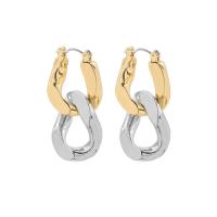 Zinc Alloy Drop Earring plated for woman & hollow two different colored Sold By Pair
