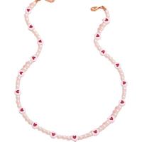 Collar de perlas de plástico, Perlas plásticas, con 1.96 inch extender cadena, para mujer, más colores para la opción, longitud:aproximado 15.35 Inch, Vendido por UD