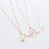 Stainless Steel Jewelry Necklace Round Vacuum Plating fashion jewelry & for woman Length 45 cm Sold By PC