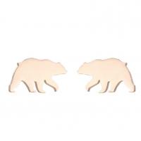 Stainless Steel Stud Earrings Polar Bear Vacuum Plating fashion jewelry & for woman Sold By Pair