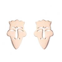 Stainless Steel Stud Earrings Face Vacuum Plating fashion jewelry & for woman Sold By Pair