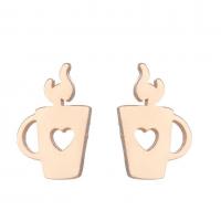 Stainless Steel Stud Earrings Candle Vacuum Plating fashion jewelry & for woman Sold By Pair