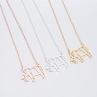 Stainless Steel Jewelry Necklace, Elephant, Vacuum Plating, fashion jewelry & for woman, more colors for choice, 18x26mm, Length:45 cm, Sold By PC