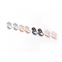 Stainless Steel Stud Earrings Rose Vacuum Plating fashion jewelry & for woman Sold By Pair