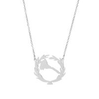 Titanstahl Halskette, plattiert, Modeschmuck & für Frau, 26x28mm, Länge:ca. 17.7 ZollInch, verkauft von PC