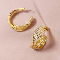 Tibetan Style Stud Earring, gold color plated, for woman, 30mm, Sold By Pair