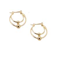 Tibetan Style Lever Back Earring, gold color plated, for woman, 20x24mm, Sold By Pair