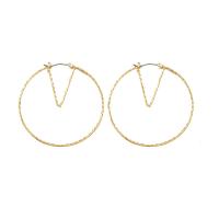 Zinc Alloy Hoop Earring plated for woman & hollow 51mm Sold By Pair