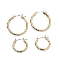 Zinc Alloy Huggie Hoop Earring Donut gold color plated & for woman Sold By Pair