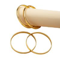 Bijoux de bracelet en alliage de zinc, Placage de couleur d'or, style différent d'emballage pour le choix & pour femme, 70mm, Vendu par PC