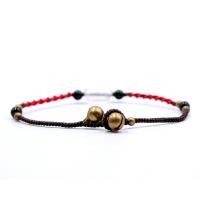 Gemstone Bracelets with Knot Cord & Brass gold color plated Unisex Length Approx 18-19 mm Sold By PC