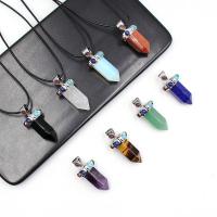Gemstone Pendants Jewelry Natural Stone with Zinc Alloy silver color plated & Unisex Sold By PC