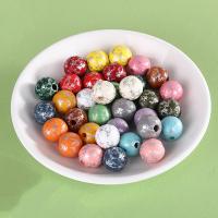 Perles en bois, Schima Superba, Rond, Impression, DIY, plus de couleurs à choisir, 16mm, Environ 1000PC/sac, Vendu par sac