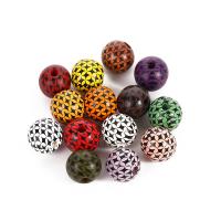 Wood Beads, Round, printing, DIY, more colors for choice, 16mm, Approx 1000PCs/Bag, Sold By Bag