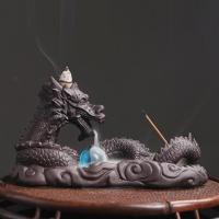 Backflow Incense Burner Purple Clay handmade for home and office & durable & multifunctional Sold By PC